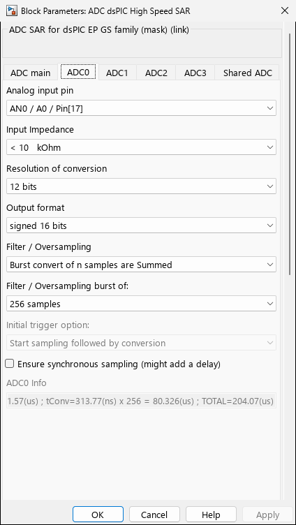 adc_dspic_high_speed_sar — Tab 2: Adc0