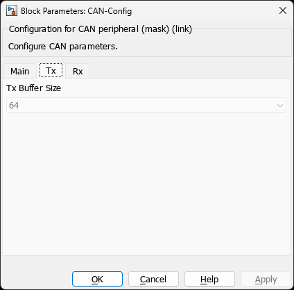 CAN Config — Tx Tab