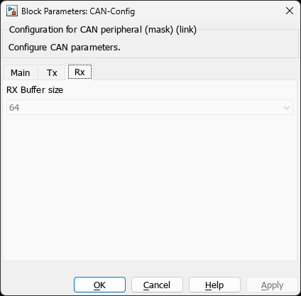 CAN Config — Rx Tab
