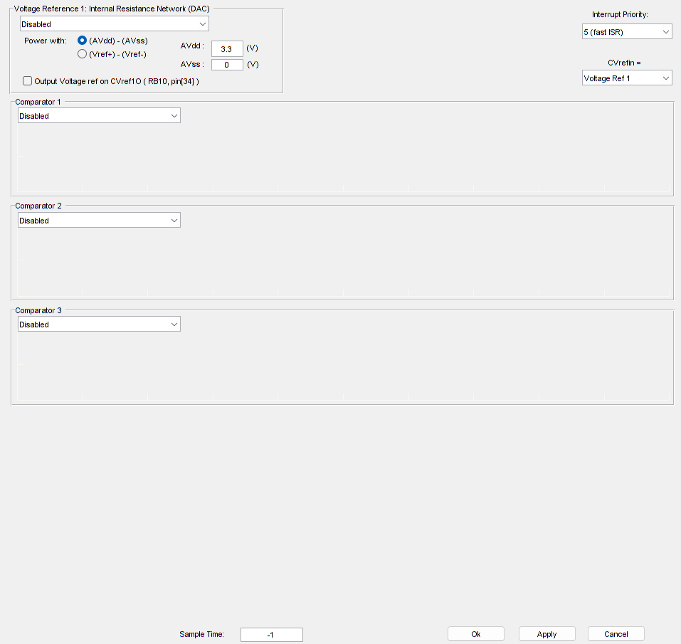 Comparator / Op-Amps / Voltage Reference โ configuration GUI