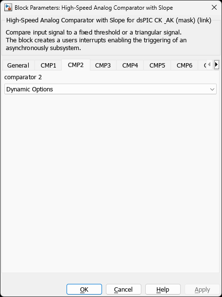 High-Speed Analog Comparator with Slope — CMP2 Tab