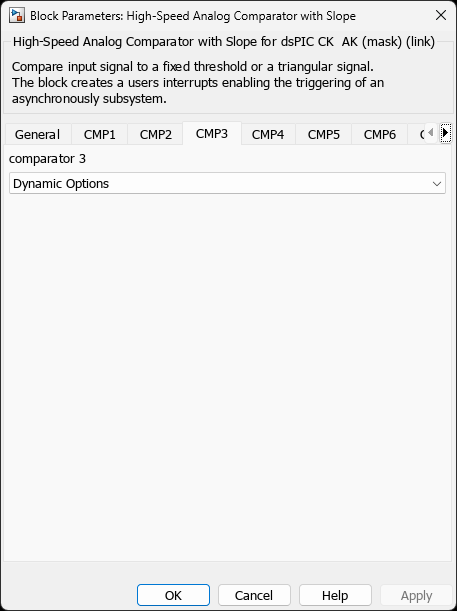 High-Speed Analog Comparator with Slope — CMP3 Tab