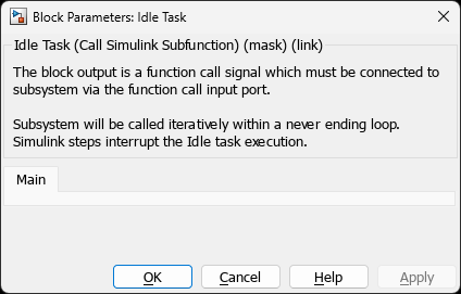 Idle Task — Main Tab