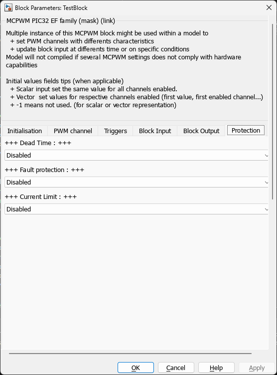 MCPWM — Protection Tab