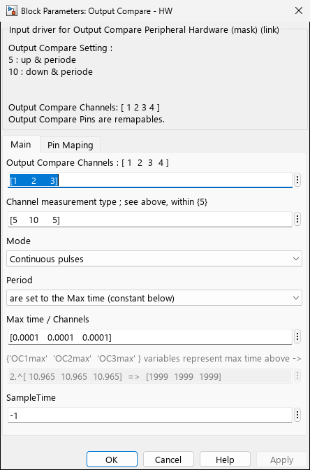 output_compare_hw — Tab 1: Main
