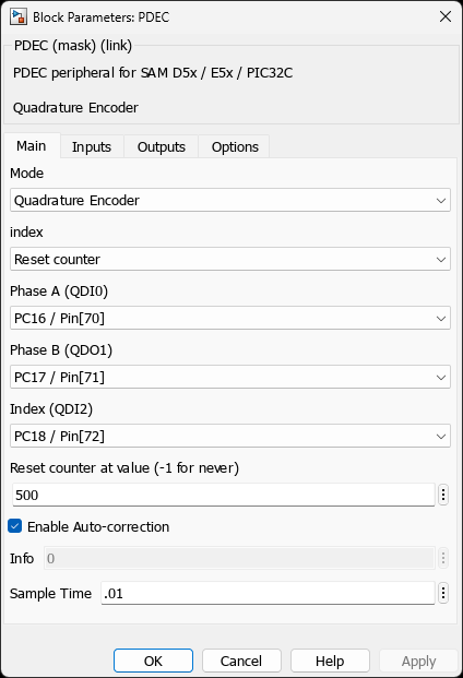 PDEC Block โ Main Tab