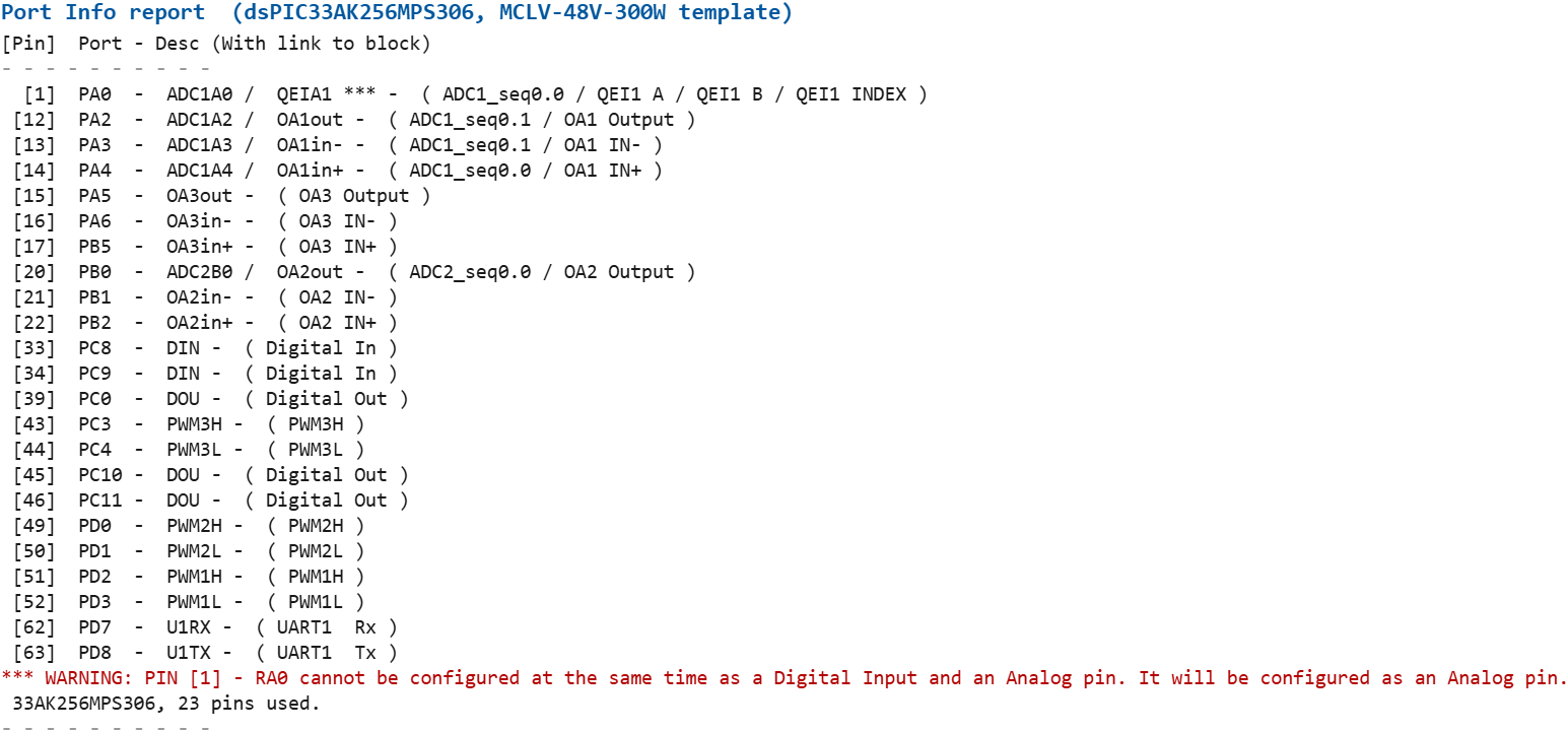 port_info โ Tab 1: Report