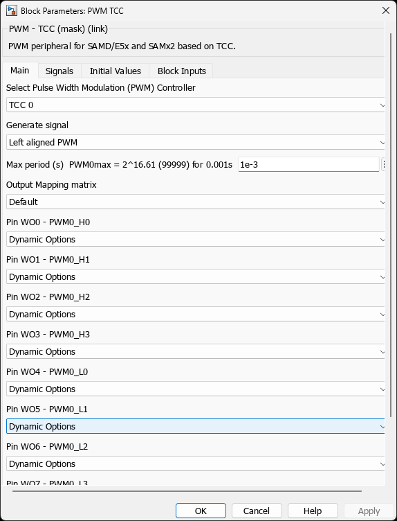 PWM TCC โ Main Tab
