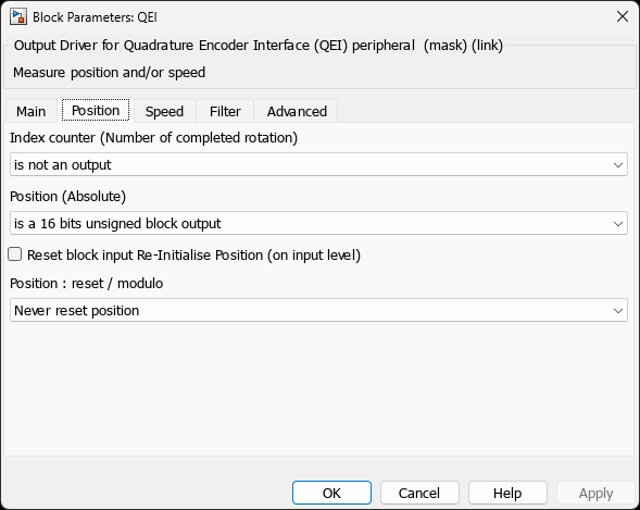 QEI Block — Position Tab