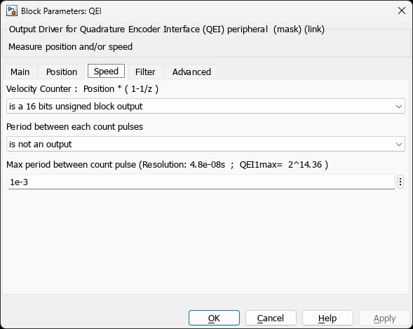 QEI Block — Speed Tab