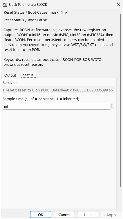 reset_status — Tab 2: Status