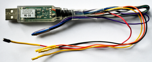 FTDI C232HD USB-to-UART cable